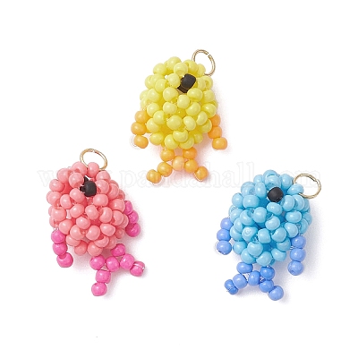 3 шт. подвески из стеклянных бусин PALLOY-MZ01010-1