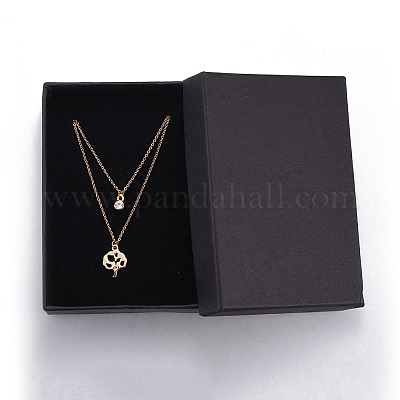 Латунь многоуровневого ожерелья NJEW-JN02384-02-1