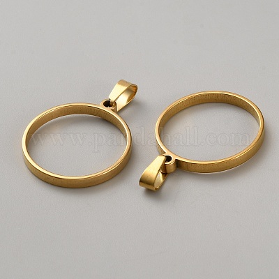 Подвеска с открытым задним безелем из нержавеющей стали с оправой кабошона STAS-WH0033-58G-1