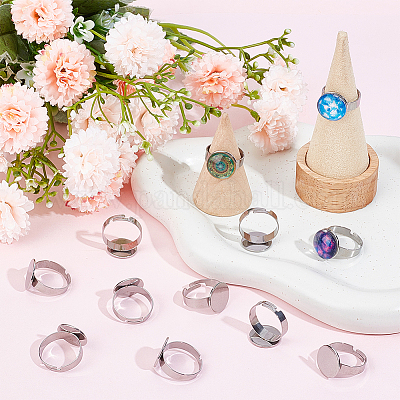 20 шт. регулируемые кольца для пальцев из нержавеющей стали 304 STAS-BBC0003-85-1