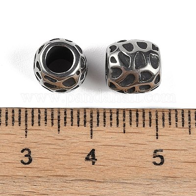 Европейские бусины из нержавеющей стали 304 STAS-C108-09D-AS-1