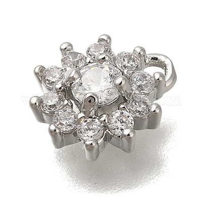 Стойки обшивки латунь микро проложить кубическую прелесть диоксида циркония KK-M014-04P-1