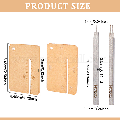 2 шт. 45# стальные дыроколы для кожи TOOL-FG0001-08-1