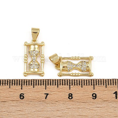 Латунные микропаве прозрачные подвески с фианитом KK-A269-40G-1