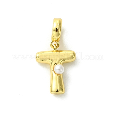 Покрытие стойки латунь с АБС-пластиком жемчуг европейские подвески KK-G501-02T-G-1