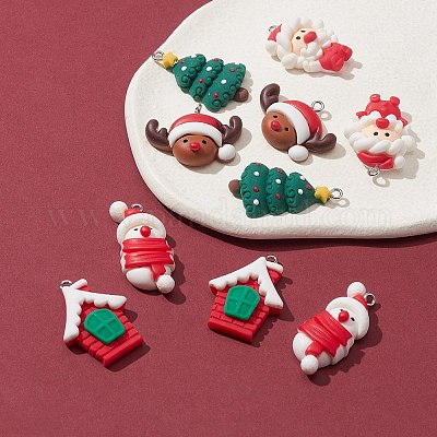 10шт 5 стиля непрозрачные подвески из смолы RESI-FS0001-30-1