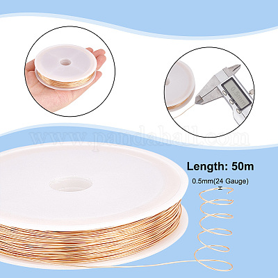 Wholesale PH PandaHall 18K Gold Plated Copper Wire 