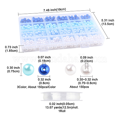 100 шт. 4-цветные бусины из АБС-пластика OACR-FS0002-09B-1