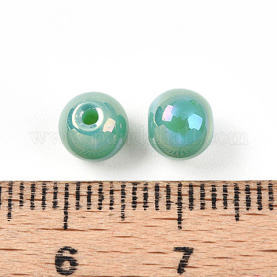 Гальванизированные стеклянные жемчужные бусины EGLA-T021-14A-03-1