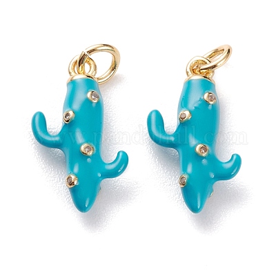 Латунные микропаве прозрачные подвески с фианитом KK-C100-17G-1