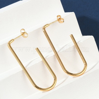 201 серьги-гвоздики из нержавеющей стали EJEW-I245-11C-1