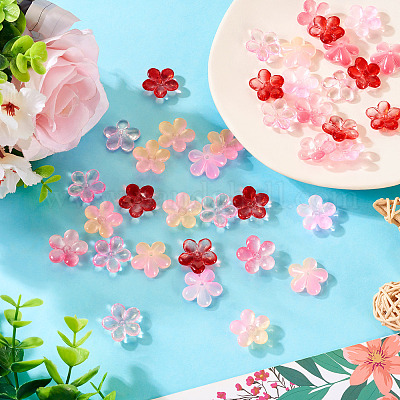 50шт 5 цвета бусины лэмпворк ручной работы LAMP-TA0001-22-1