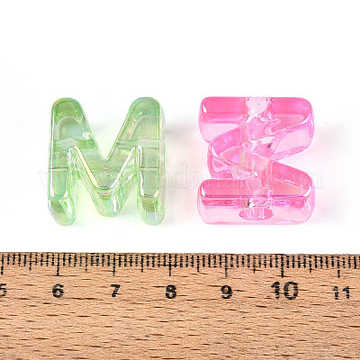 УФ-покрытие прозрачные акриловые европейские бусины OACR-M027-02M-1