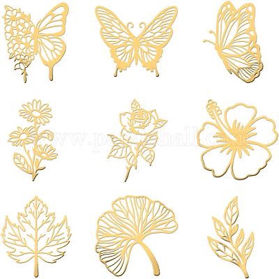 9 шт. 9-х видов самоклеящихся наклеек из углеродистой стали DIY-OC0009-14B-1