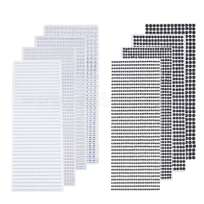 8 лист 8 стилей акриловых наклеек со стразами STIC-FH0001-20-1