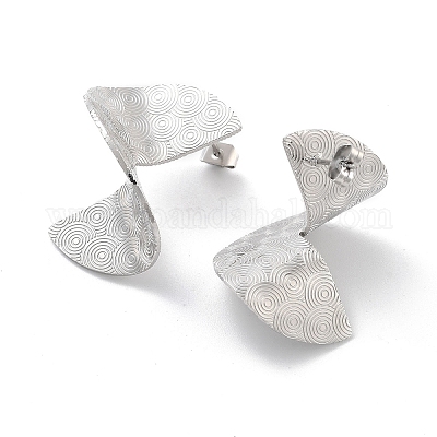 Серьги-гвоздики из нержавеющей стали 304 EJEW-K281-14P-1