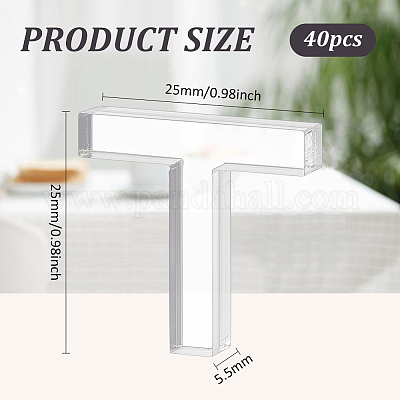 40 шт. акриловые штифты-скобы в виде сот FIND-BC0013-60A-1