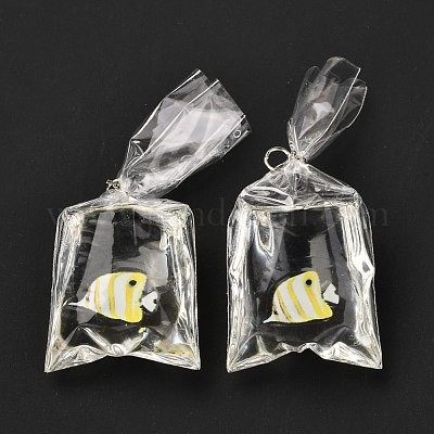 Кулоны из смолы с железным прыжковым кольцом RESI-A015-03C-1