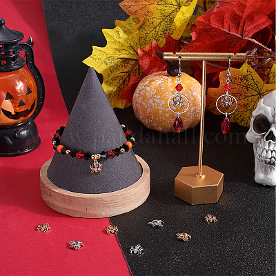 10шт 2 цвета латунные микро проложить кубический цирконий шармы KK-BBC0014-75-1