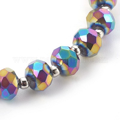 Гальванические стрейч-браслеты BJEW-JB04017-03-1