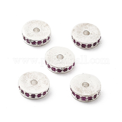 Латунные микро проложить кубического циркония бусы KK-R216-15S-04-1