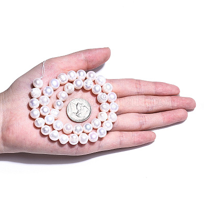 Нити из натурального культивированного пресноводного жемчуга PEAR-S001-8-9mm-3-1