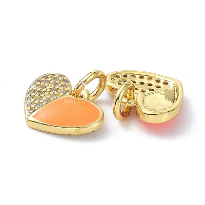 Подвеска из экологически чистой латуни с микропаве из прозрачного кубического циркония и эмалью ZIRC-C021-45G-07-1