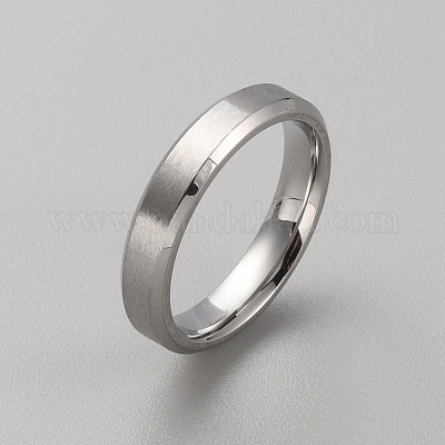 Простое кольцо из нержавеющей стали для женщин RJEW-WH0015-06B-1