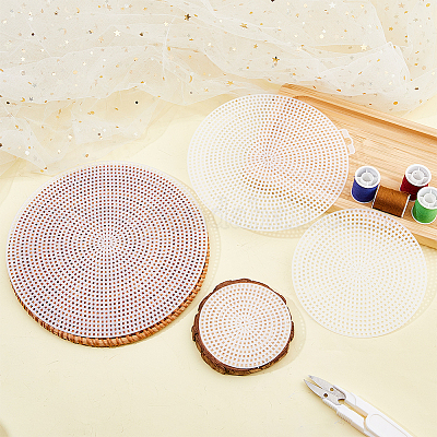 40 шт. 4-х видов пластиковых сетчатых холстов DIY-DC0002-54-1