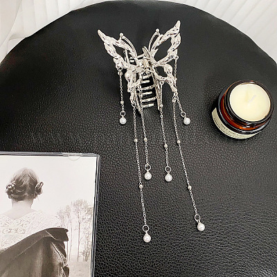 Заколки для волос из сплава с полыми бабочками PW-WG12685-03-1