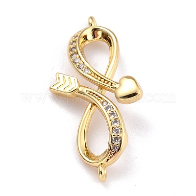 Бюстгальтеры Micro pave прозрачные кубические циркониевые звенья соединители ZIRC-L097-046G-1