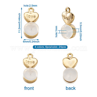 24 шт. 4 цвета силиконовые гайки для ушей FIND-TA0001-52-1