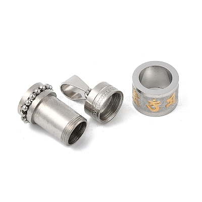 Буддийские украшения из нержавеющей стали 304 текстурированные подвески STAS-F168-67A-P-1