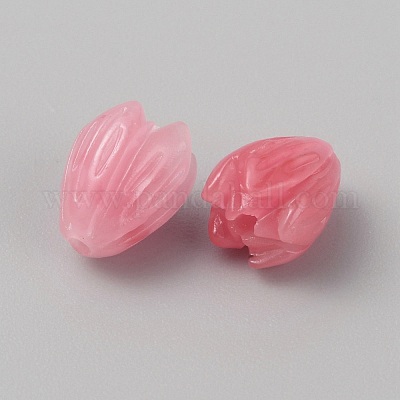 Непрозрачные бусины из цветочной розы из смолы RESI-TAC0022-01F-1