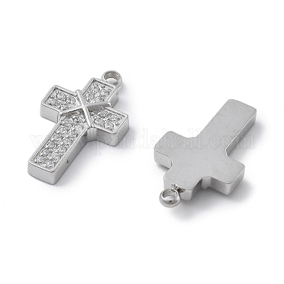 Подвески из нержавеющей стали 304 с микропаве из кубического циркония STAS-Z121-47P-01-1