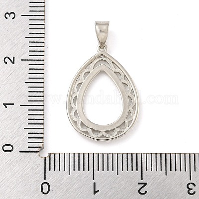 925 серебряный кулон с крепёжными зубцами STER-B005-29P-1