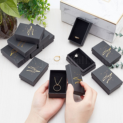 12 шт. картонные коробки для упаковки ювелирных изделий CON-HY0001-01B-1