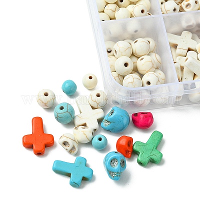 10 стиль синтетических бирюзовых бусин G-FS0005-75-1