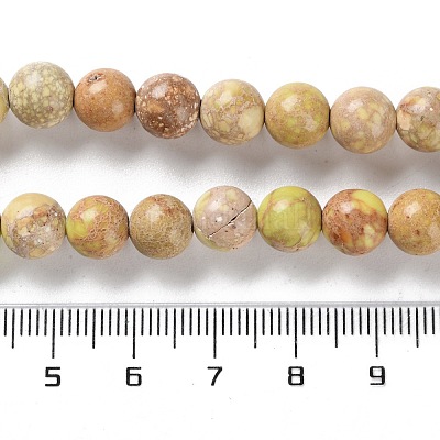 Нити бусин из окрашенного натурального регалита/императорской яшмы/морского осадка яшмы G-B124-C01-08-1