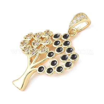 Латунные микропаве прозрачные подвески с фианитом KK-D357-21A-G-1