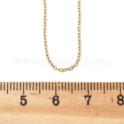 Ионное покрытие (ip) 304 нержавеющая сталь кабель цепи ожерелья NJEW-P248-01G-1