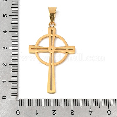 Подвеска из нержавеющей стали 304 со стразами STAS-U040-02G-1