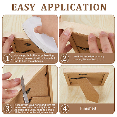 Деревянная плоская уплотнительная лента AJEW-WH0270-246A-01-1