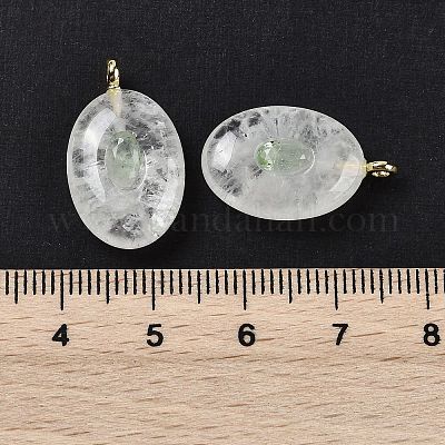 Подвески из натурального смешанного камня и кубического циркония G-Z076-01G-1