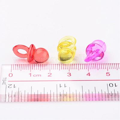 Смешанный цвет прозрачный акриловый ребенок Pacifier подвески X-TACR-R16-M-1