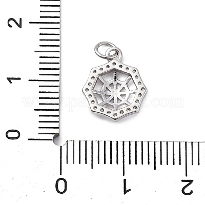 925 стерлингового серебра микро Pave прозрачные кубические циркониевые подвески STER-S010-03D-P-1