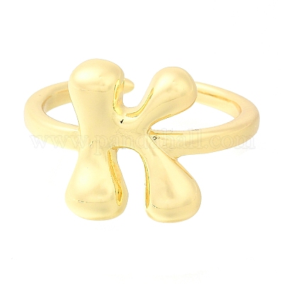 Стойка покрытие латунь открытые манжеты кольца RJEW-S394-01G-K-1