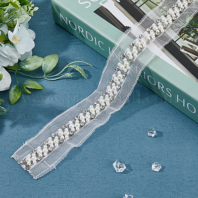 Марлевая лента из смолы со стразами OCOR-WH0078-140-1