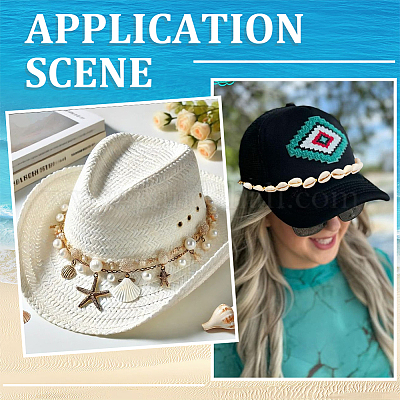 6 шт. 6 стиля ракушка каури на морскую тематику и цепочка с крышкой из алюминиевого и латунного сплава HJEW-SC0002-36-1