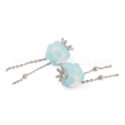 Светящиеся бусины из полимерной глины ручной работы со стразами CLAY-H003-10P-03-1